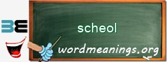 WordMeaning blackboard for scheol